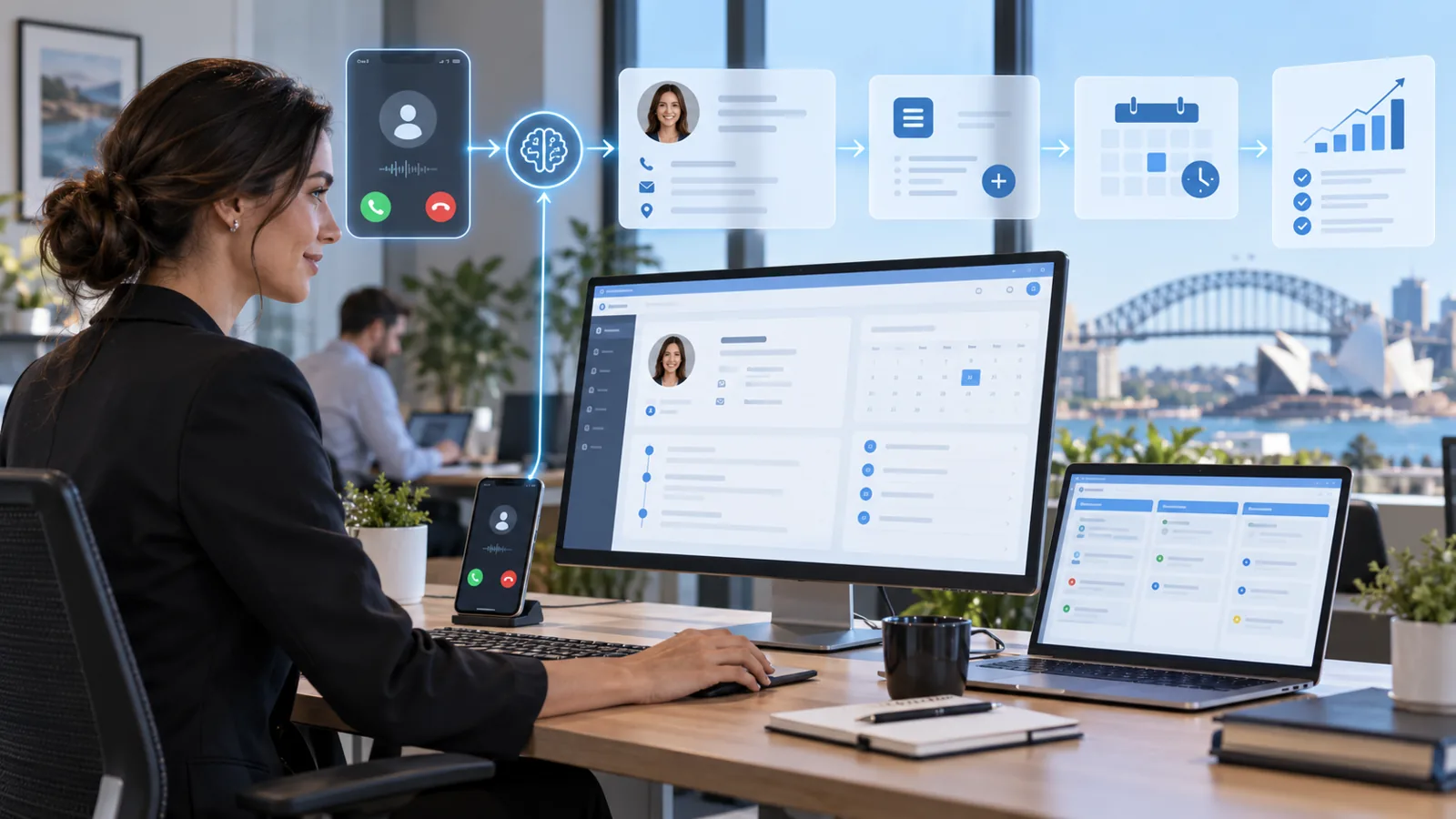 AI receptionist CRM integration for Australian businesses